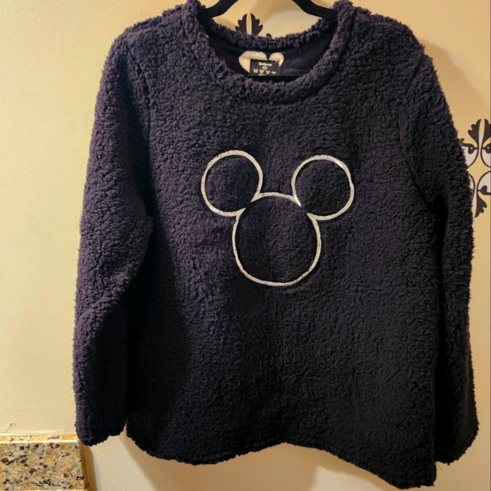 Disney Women's Black Sherpa Sweater